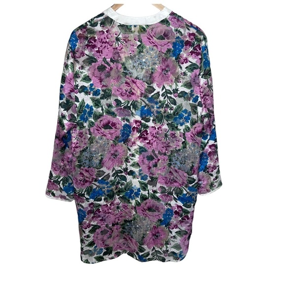 Victoria's Secret Gold Label Vintage Floral Shirt Dress Pajama Pink Size Small - Picture 8 of 15